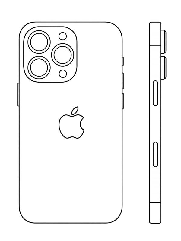 Apple iPhone 17 Розмальовка Apple iPhone 17 Розмальовка