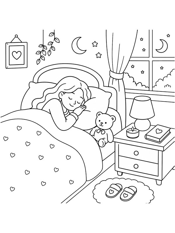 Cozy спить Розмальовка Cozy спить Розмальовка