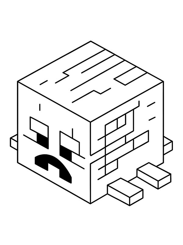 Висушений ґаст Minecraft Розмальовка Висушений ґаст Minecraft Розмальовка