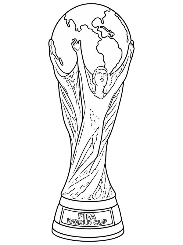 Трофей Чемпіонату світу FIFA 2026 Розмальовка Трофей Чемпіонату світу FIFA 2026 Розмальовка