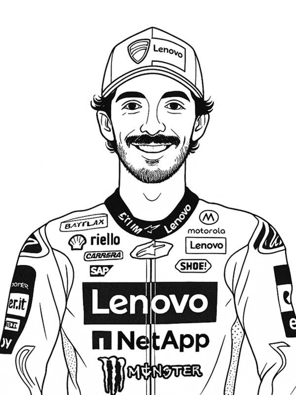 Francesco Bagnaia Розмальовка Francesco Bagnaia Розмальовка