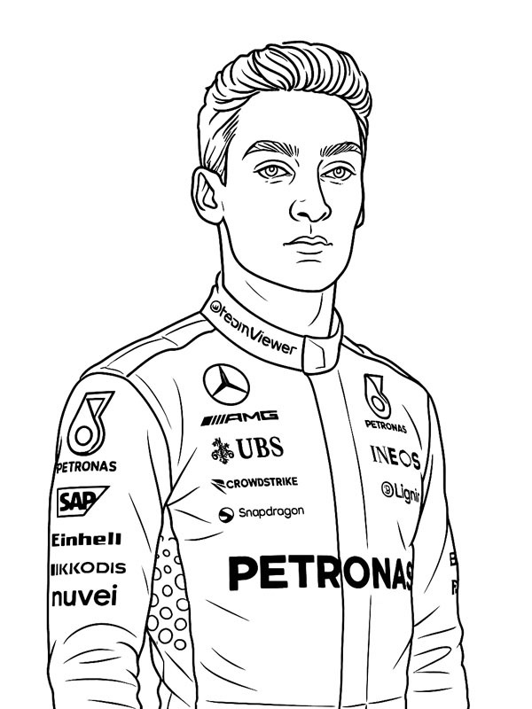 George Russell Розмальовка George Russell Розмальовка