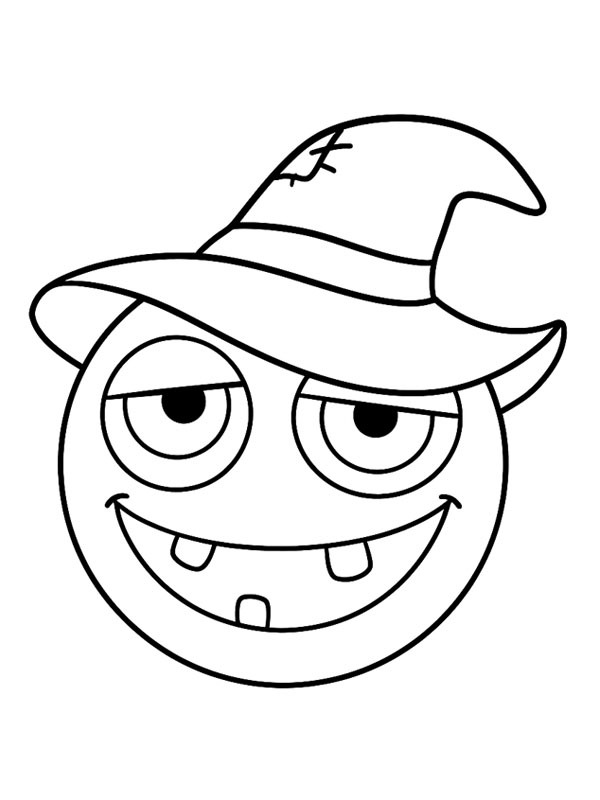 Емодзі Хелловін Розмальовка Емодзі Хелловін Розмальовка