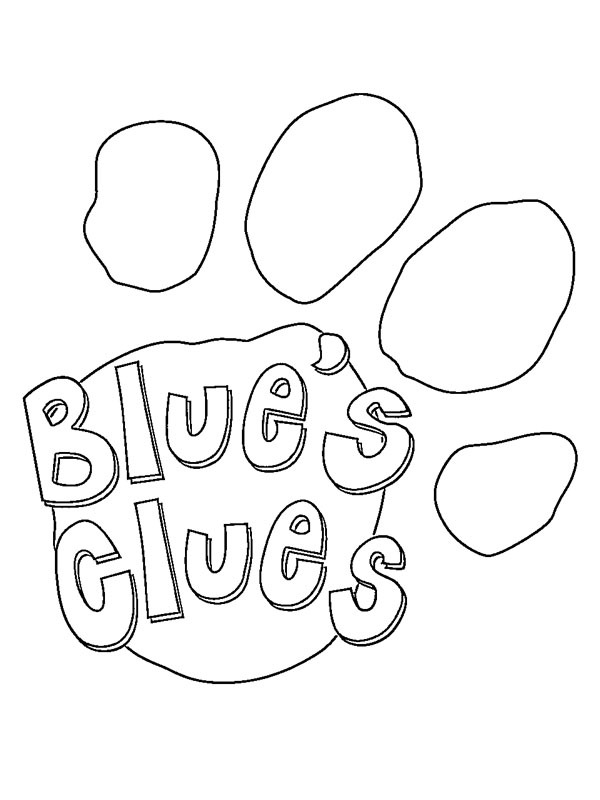 Лапа собаки Blue's Clues Розмальовка Лапа собаки Blue's Clues Розмальовка