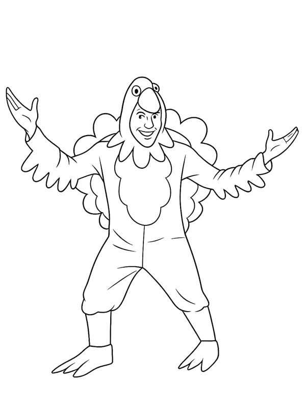 Костюм індика Розмальовка Костюм індика Розмальовка