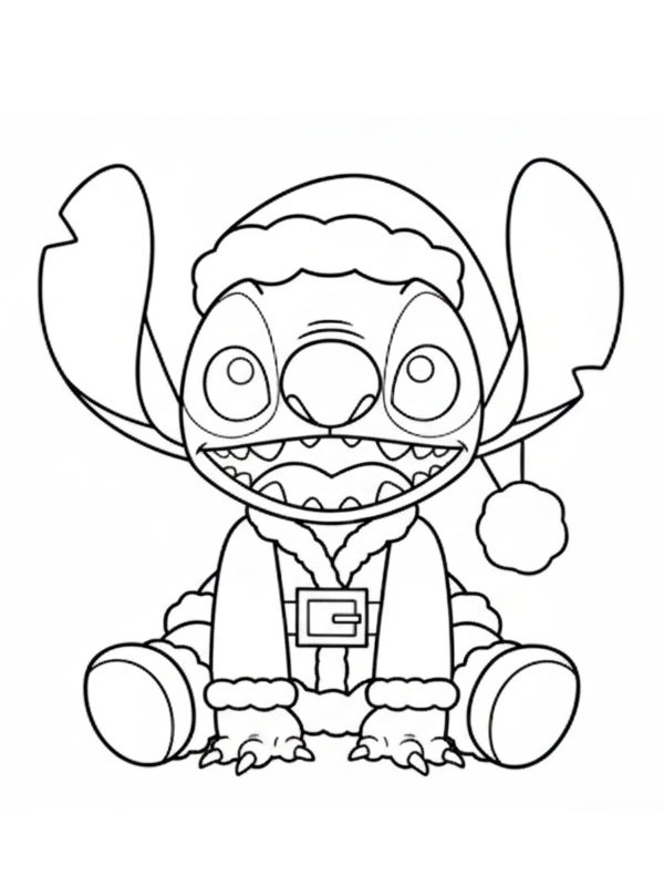 Стіч-Санта Розмальовка Стіч-Санта Розмальовка