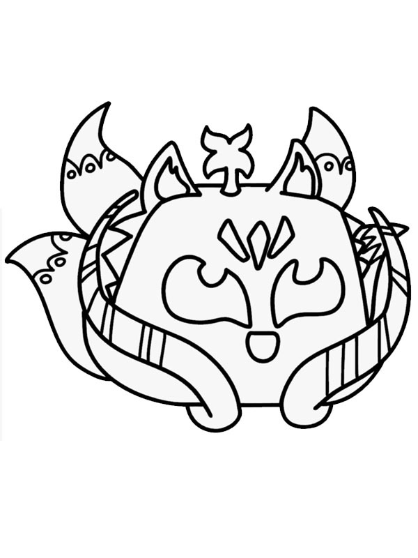 Kitsune Fruit Blox Fruits Розмальовка Kitsune Fruit Blox Fruits Розмальовка
