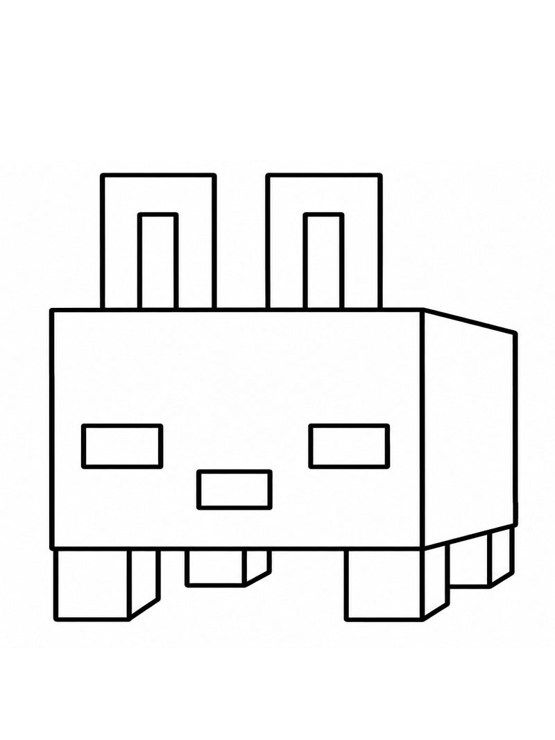 Minecraft Blub Розмальовка Minecraft Blub Розмальовка