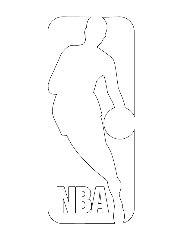 Лого NBA Розмальовка Лого NBA Розмальовка