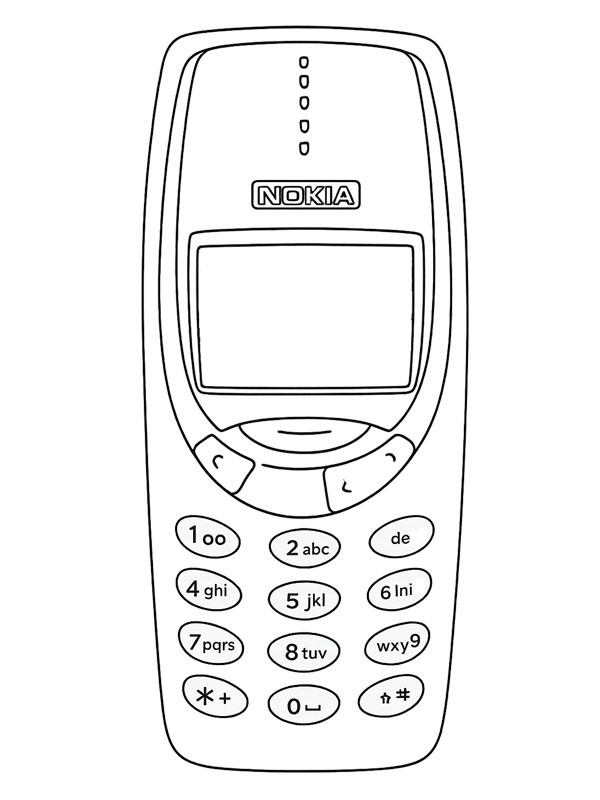 Nokia 3310 Розмальовка Nokia 3310 Розмальовка