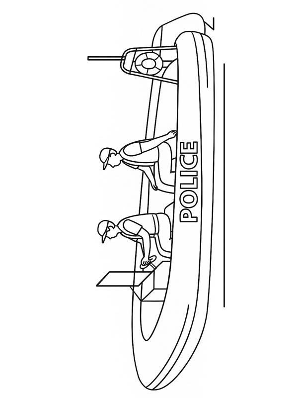 Поліцейський катер Розмальовка Поліцейський катер Розмальовка