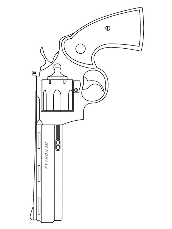 Python 357 Magnum Розмальовка Python 357 Magnum Розмальовка