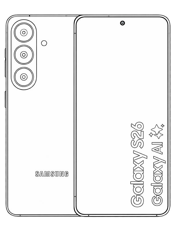 Samsung Galaxy S26 Розмальовка Samsung Galaxy S26 Розмальовка