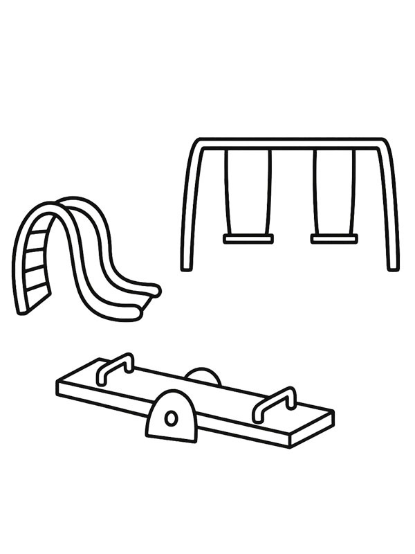 Дитячий майданчик Розмальовка Дитячий майданчик Розмальовка