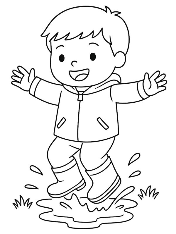 Стрибати у калюжу Розмальовка Стрибати у калюжу Розмальовка