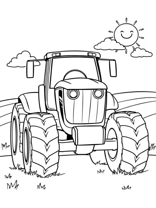 Крутий трактор John Deere Розмальовка Крутий трактор John Deere Розмальовка