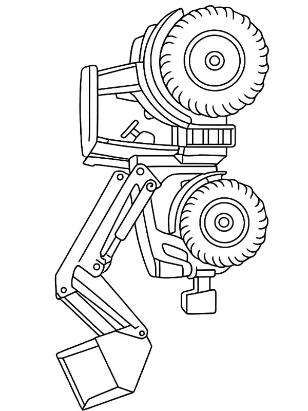 Трактор з фронтальним навантажувачем Розмальовка Трактор з фронтальним навантажувачем Розмальовка