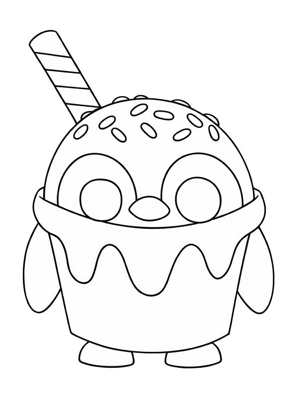 Vanilla Penguin (Adopt Me!) Розмальовка Vanilla Penguin (Adopt Me!) Розмальовка