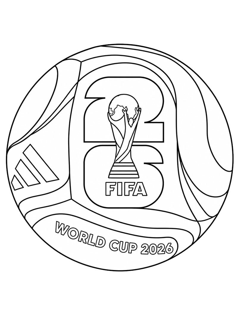 Футбол Чемпіонат світу ФІФА 2026 Розмальовка Футбол Чемпіонат світу ФІФА 2026 Розмальовка