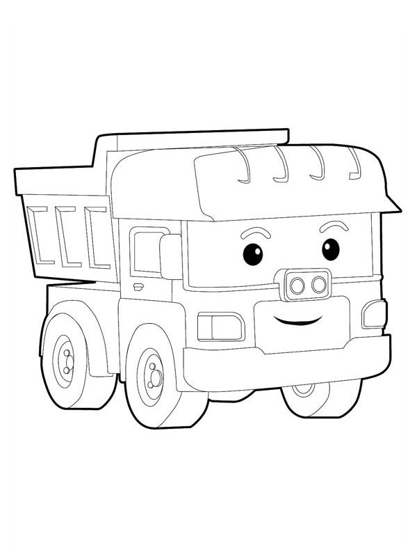 Сміттєвоз Dumpoo (Robocar Poli) Розмальовка Сміттєвоз Dumpoo (Robocar Poli) Розмальовка