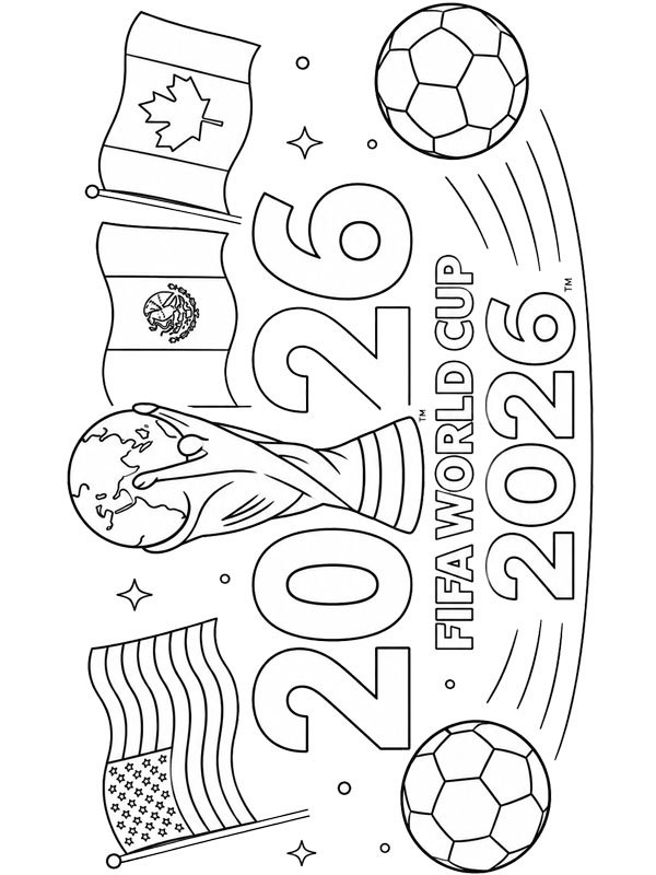 Чемпіонат світу з футболу 2026 Розмальовка Чемпіонат світу з футболу 2026 Розмальовка
