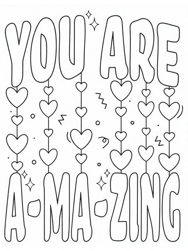 You Are Amazing Розмальовка You Are Amazing Розмальовка