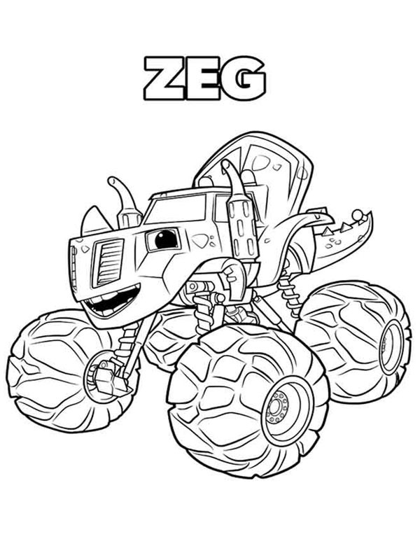 Зег (Blaze and the monster wheels) Розмальовка Зег (Blaze and the monster wheels) Розмальовка